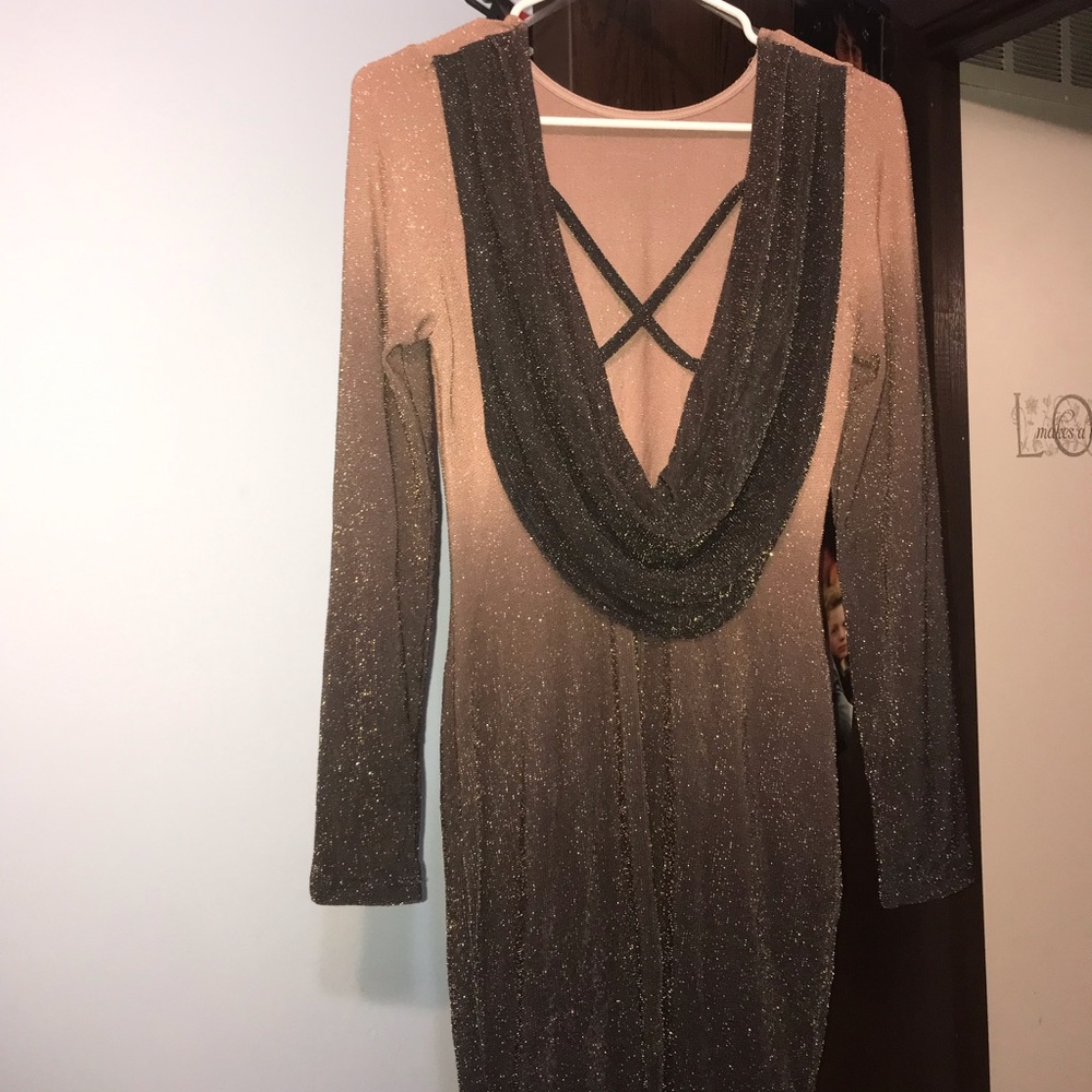Mini ombré Black and Tan dress